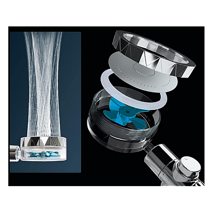 Ūdeni taupoša dušas klausule ar filtru, dažādas krāsas, bez šļūtenes