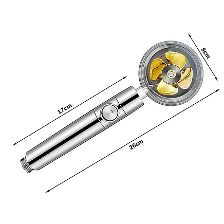 Ūdeni taupoša dušas klausule ar filtru, dažādas krāsas, bez šļūtenes