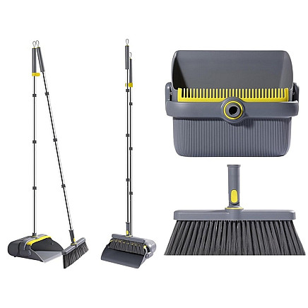 Lazy mans sweeping kit swifter brush mop cleaning wiper dustpan 2in1