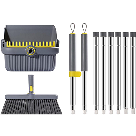 Lazy mans sweeping kit swifter brush mop cleaning wiper dustpan 2in1