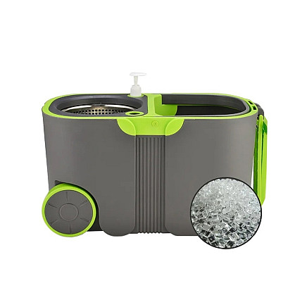 Rotary mop 360 turbo bucket set 2x microfibre pads