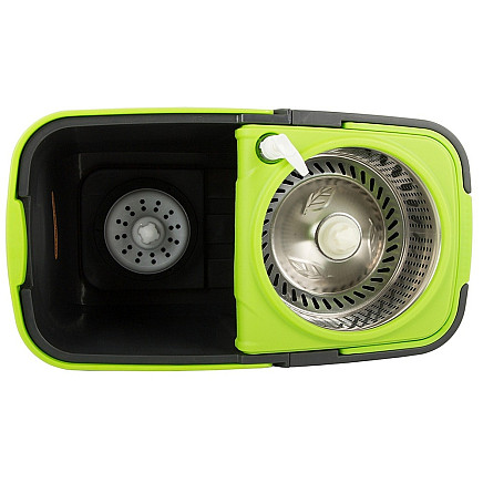 Rotary mop rotary 360 dispenser bucket set 2x microfibre pads