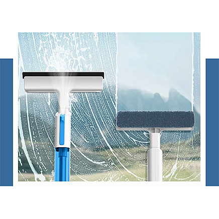 Flat mop with spray spray window washer 3x pads 2in1