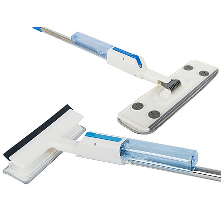 Flat mop with spray spray window washer 3x pads 2in1