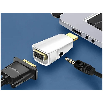 HDMI uz VGA adapteris ar audio mini jack