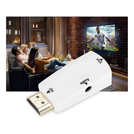HDMI uz VGA adapteris ar audio mini jack