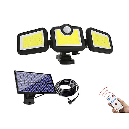 Solar lamp with twilight movement sensor 171 led separate panel garden