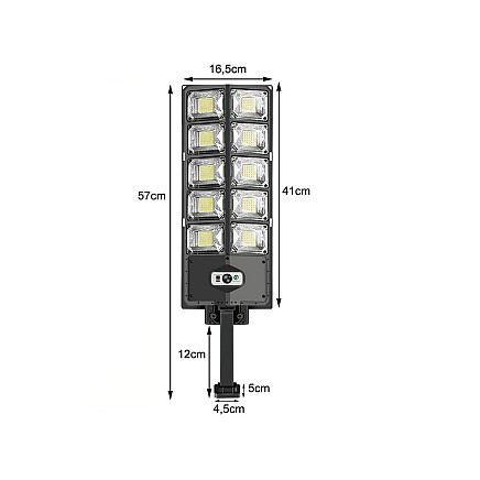 Solar led lamp motion sensor dusk remote control street lamp night light