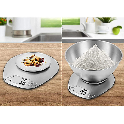 Electronic kitchen waiter with 5kg/1g digital precision metal balance