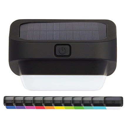 Solar garden led light rgb for stairs terrace fence dusk sensor