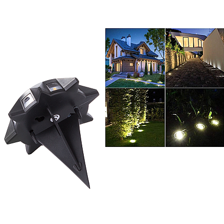 Garden lamp solar panel ground lamp with dusk sensor driven in