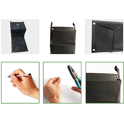 Vertical plant bag hanging felt 7 pockets for seedlings decoration