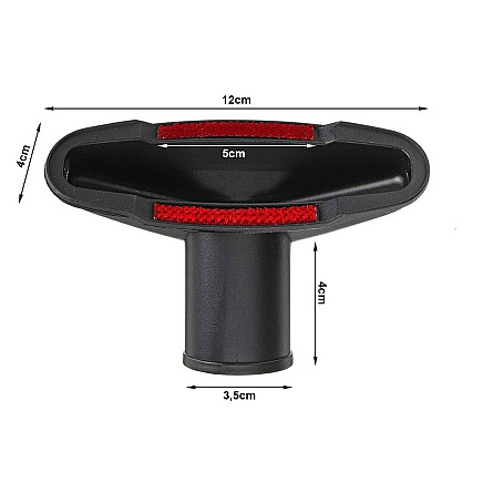 Univ hoover nozzle brush suction cup with velour