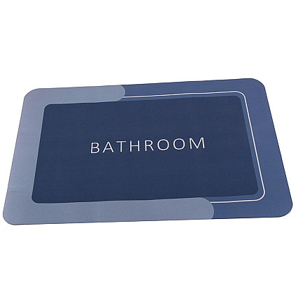Ātri žūstošs neslīdošs vannasistabas paklājiņš, zils
