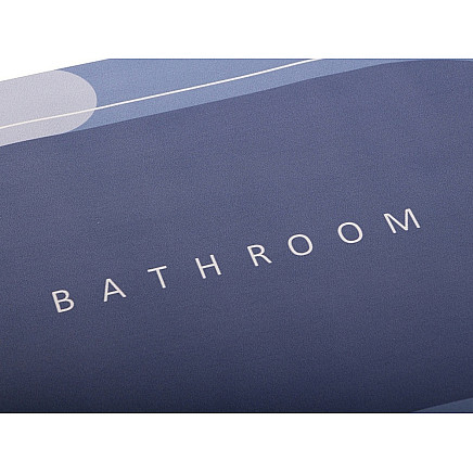 Ātri žūstoša neslīdoša vannas istabas paklājiņš, absorbējošs, zils