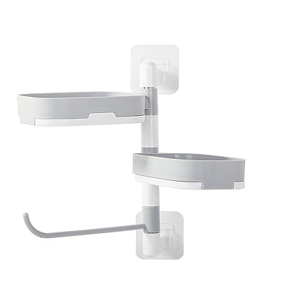 Wall-mounted soap dish towel rail with suction cups