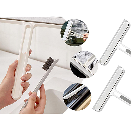 Window cleaner squeegee with handle window water brush groove brush