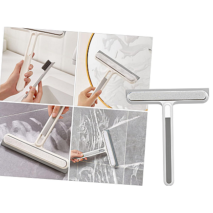 Window cleaner squeegee with handle window water brush groove brush