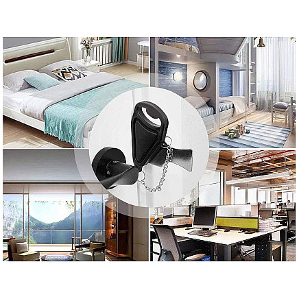 Anti-theft travel door lock for hotel room