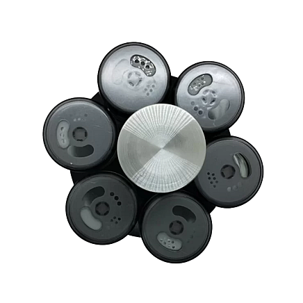 Spice organiser rotary glass containers 6 pieces spice salt