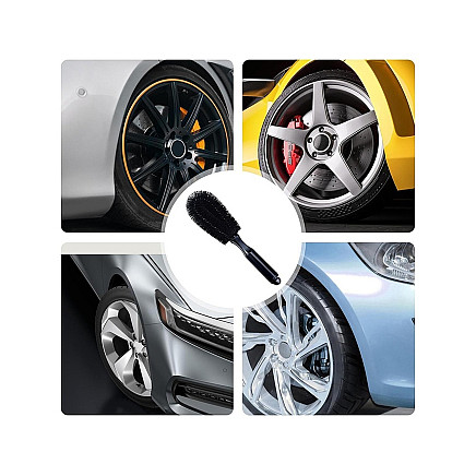 Wheel rim brush for cleaning car wheels detailing