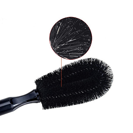 Wheel rim brush for cleaning car wheels detailing