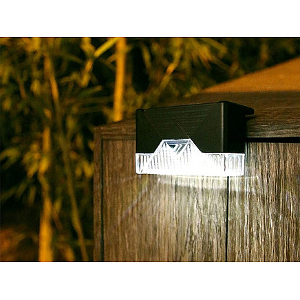 Solar lights 4 pcs led garden for stairs terrace fence dusk sensor