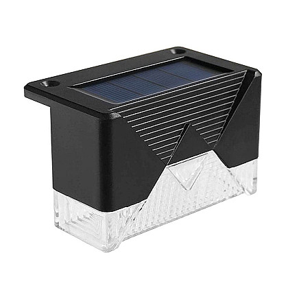 Solar lights 4 pcs led garden for stairs terrace fence dusk sensor