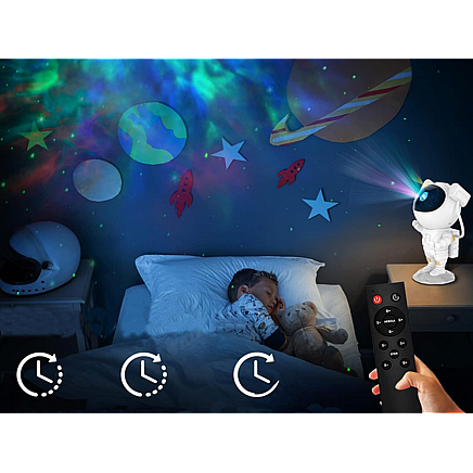 Astronauts zvaigžņu projektors ar tālvadības pulti