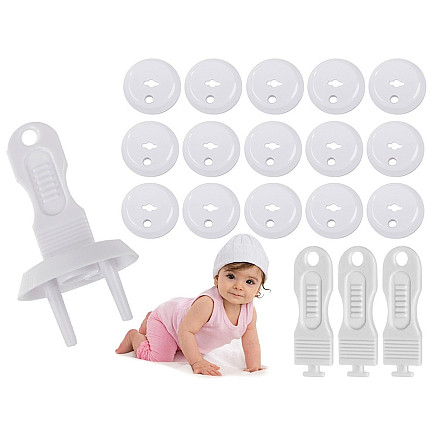 Protection of sockets contact plugs blockade 15 pcs with pin