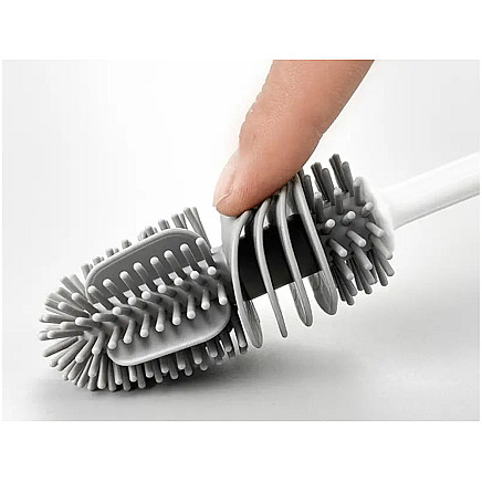 Brush for washing bottles glasses silicone washer long fine