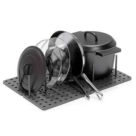 Pot-and-pan drawer insert lids containers organiser pull-out stand