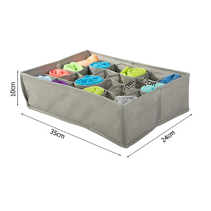 Apakšveļas organaizers atvilktnei ar 24 nodalījumiem zeķēm