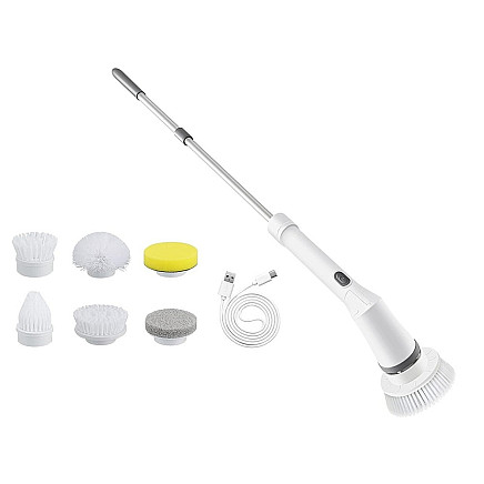 Electric rotary brush for tile joints mop with 6 tornado tips