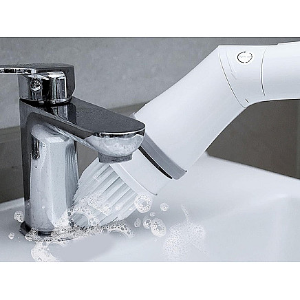 Electric rotary brush for tile joints mop with 6 tornado tips