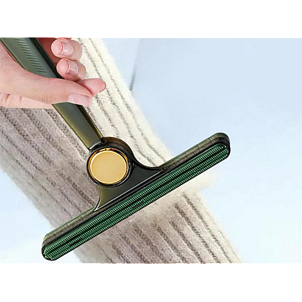 Brush roller for cleaning dog hair from rugs and carpets double sided