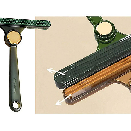 Brush roller for cleaning dog hair from rugs and carpets double sided