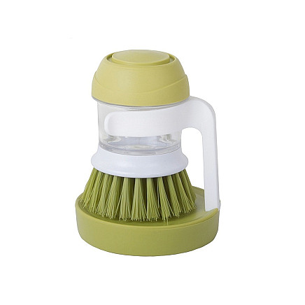 Scrub brush kitchen dishwasher liquid dispenser scrub stand