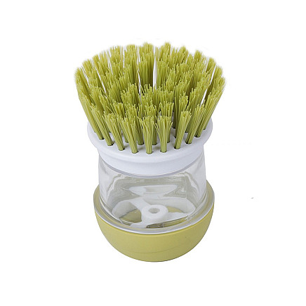 Scrub brush kitchen dishwasher liquid dispenser scrub stand