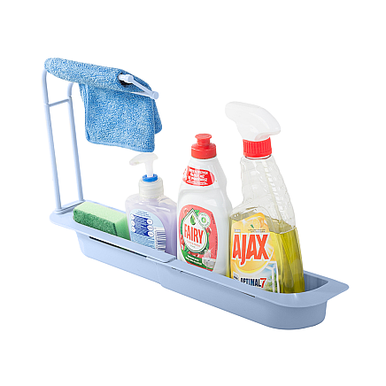 Kitchen utensil holder sink organiser shelf folding drainer