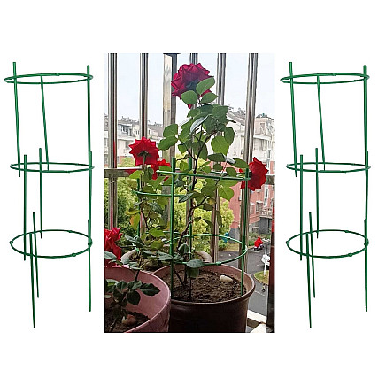 Augstā ziedu balsta gredzens ar 3 stīpām - 5907451350591 Augstā ziedu balsta gredzens ar 3 stīpām