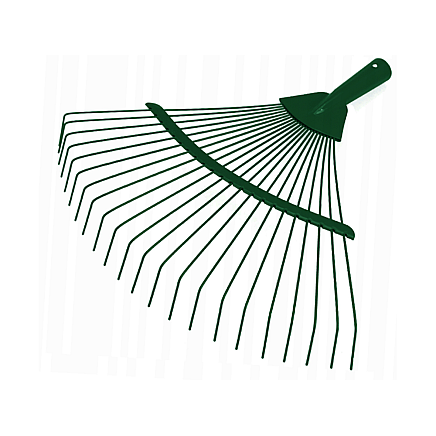 Garden grass leaf rake light wire metal 36cm fan-shaped