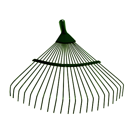 Garden grass leaf rake light wire metal 36cm fan-shaped
