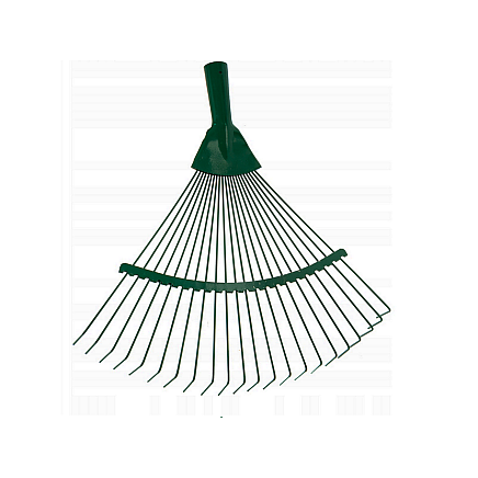 Garden grass leaf rake light wire metal 36cm fan-shaped