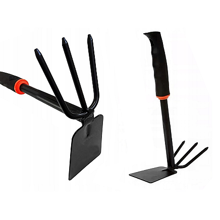 Garden hoe two-sided shovel claw rake hand digger for plants