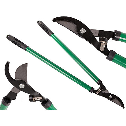 Hand pruner for shrub branches long anvil pruner