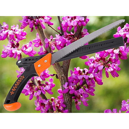 Garden branch-cutting saw hand for wood case belt pouch