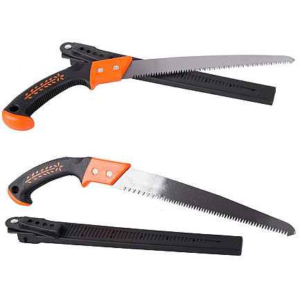 Garden branch-cutting saw hand for wood case belt pouch