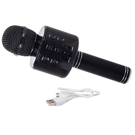 Bluetooth wireless microphone karaoke speaker voice modulator round