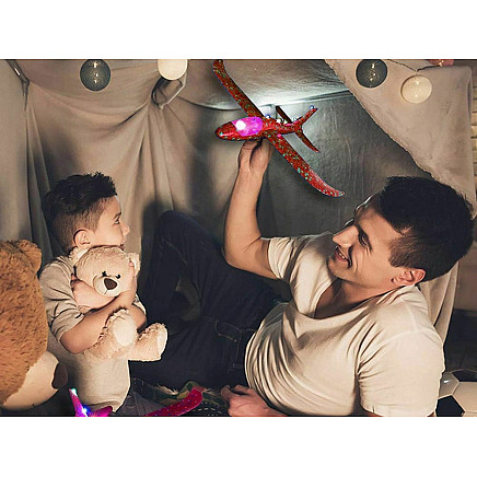 47cm lighting led globe styropian airplane large